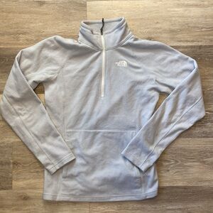 The North Face womens medium light grey zip up jacket